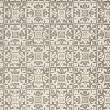 4' X 6' Ivory And Grey Fleur De Lis Stain Resistant Non Skid Area Rug