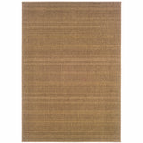 9' X 13' Tan Stain Resistant Indoor Outdoor Area Rug