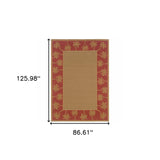 2' x 3' Beige and Black Geometric Stain Resistant Indoor Outdoor Area Rug