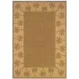 2' X 4' Tan Stain Resistant Indoor Outdoor Area Rug