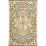 8' x 10' Blue and Green Oriental Hand Tufted Area Rug
