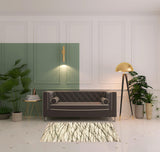 4' X 6' Ivory Sand And Ash Abstract Power Loom Stain Resistant Area Rug