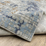 8' Sand And Ivory Geometric Power Loom Runner Rug