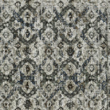 10' x 13' Black and Gray Oriental Power Loom Area Rug