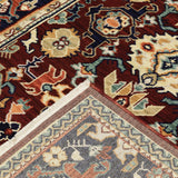 5' X 8' Red And Black Oriental Power Loom Area Rug With Fringe