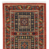 2' x 3' Blue and Red Oriental Power Loom Area Rug