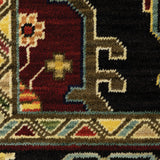 2' x 3' Red and Black Medallion Power Loom Area Rug