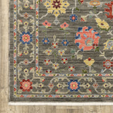 2' x 3' Blue and Gray Oriental Power Loom Area Rug