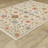 2' x 3' Blue and Gray Oriental Power Loom Area Rug