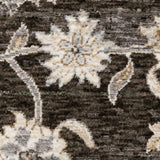 8' X 11' Gold And Ivory Oriental Power Loom Stain Resistant Area Rug With Fringe