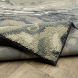 10' X 13' Gray And Ivory Geometric Power Loom Area Rug