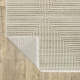 2' X 8' Brown And Ivory Geometric Power Loom Runner Rug With Fringe