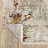 6' x 9' Beige and Ivory Geometric Power Loom Area Rug
