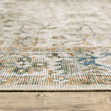 7' X 10' Ivory Oriental Printed Non Skid Area Rug