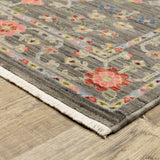 2' X 10' Red And Ivory Oriental Power Loom Runner Rug With Fringe