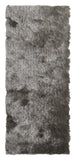 6' Charcoal Shag Hand Tufted Runner Rug