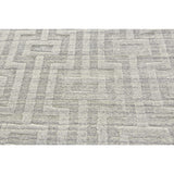 8' Silver Floral Hand Woven Runner Rug