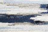 7' X 10' Ivory Blue And Gray Abstract Distressed Area Rug