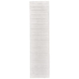 10' White Hand Woven Distressed Runner Rug