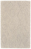 10' X 13' Tan And Ivory Wool Geometric Tufted Handmade Stain Resistant Area Rug
