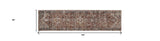 12' Red Ivory And Black Abstract Distressed Runner Rug With Fringe