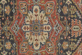 8' Red Black And Ivory Wool Floral Hand Knotted Stain Resistant Runner Rug