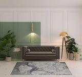 5' x 8' Gray Abstract Area Rug