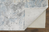 8' Blue Abstract Runner Rug