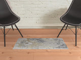 2' x 3' Gray Abstract Area Rug