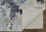 7' X 10' Blue Abstract Area Rug