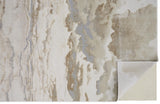 9' X 12' Ivory Tan And Gray Abstract Area Rug