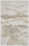 Ivory Tan And Gray Abstract Area Rug