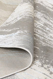 13' X 20' Gray Ivory And Blue Abstract Area Rug
