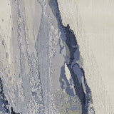 8' Blue Gray And Ivory Abstract Power Loom Runner Rug