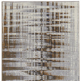8' Blue Orange And Gray Abstract Power Loom Runner Rug