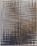 12' X 15' Blue Orange And Gray Abstract Power Loom Area Rug