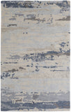 12' X 15' Blue Gray And Ivory Wool Abstract Tufted Handmade Area Rug