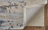 12' X 15' Blue Gray And Ivory Wool Abstract Tufted Handmade Area Rug