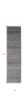 10' Gray Wool Striped Hand Knotted Runner Rug