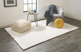 5' X 7' White Shag Area Rug