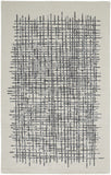 10' X 14' Ivory Gray And Black Wool Plaid Tufted Handmade Area Rug