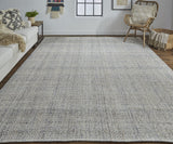 8' X 10' Ivory Tan And Gray Hand Woven Area Rug