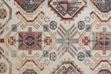 13' X 15' Abstract Power Loom Distressed Area Rug