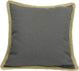 20"x20" Charcoal Linen Blend Zippered Pillow