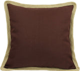 20"x20" Chocolate Linen Blend Zippered Pillow