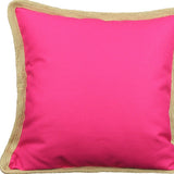 20"x20" Fuchsia Linen Blend Zippered Pillow