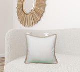 20"x20" Beige and Ivory Linen Blend Zippered Pillow