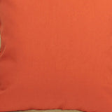 20"x20" Beige and Orange Linen Blend Zippered Pillow