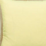 20"x20" Yellow and Beige Linen Blend Zippered Pillow