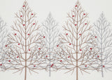 12" X 20" White Forest Christmas Trees Polyester Zippered Pillow With Embroidery